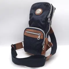 Orobianco オロビアンコ ナイロン ボディバッグ ネイビー ブラウン