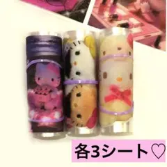 アメキャラ　アメステ巻き直しセット　各3シート　可愛いシール　ロールシール