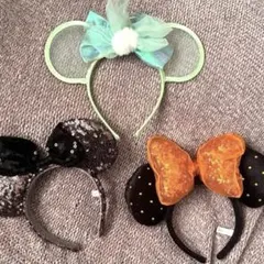 【ディズニー】ミニーちゃん　ヘアカチューシャセット