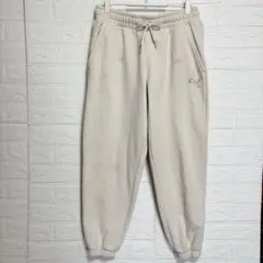 PUMA プーマ スウェットパンツ ジョガーパンツ アイボリー M 刺繍ロゴ