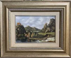 油彩 油絵 肉筆 風景画 小山オサム SM 直筆サイン有 額新品 - メルカリ