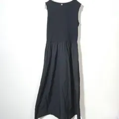 UNIQLO ユニクロ　ノースリーブコンビネーションワンピース　黒　M