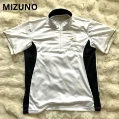 美品 MIZUNO 半袖 ハーフジップ シャツ M ホワイト ゴルフ スポーツのサムネイル