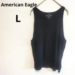 American Eagle【L】タンクトップ ノースリーブトップス 黒 古着