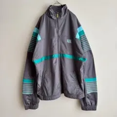 PUMA プーマ トラックジャケット グレー ボーダー 古着 Y2K