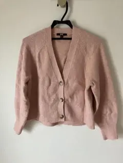 UNIQLO スフレヤーンカーディガン ピンクのサムネイル