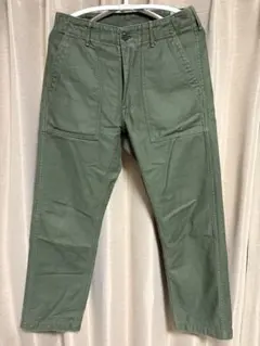 【名品図鑑】オアスロウ ベイカーパンツ コットンサテン M 日本製 定番 orSlow オアスロウ ベイカーパンツ ファティーグ コットンサテン S