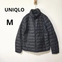 상태좋음 UNIQLO M ネイビー ウルトラライトダウン ドット柄 ダウン