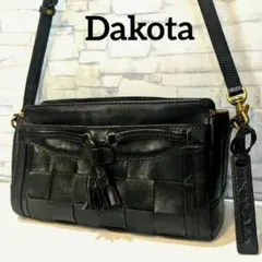 ✨極美品✨　ダコタ　Dakota　ショルダーバッグ　編み込み　レザー　小さめ