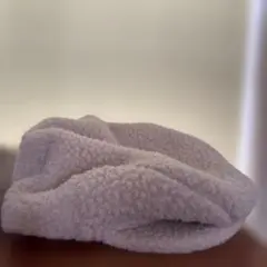 アイボリー　ボアハンチング帽　POLARTEC