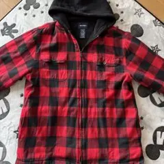 puritan フード付きネルシャツジャケット Lサイズ 赤黒チェック