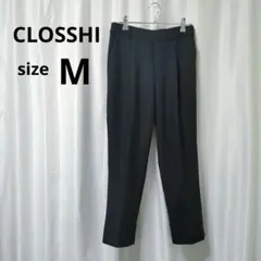 クロッシー ブラック テーパードパンツ 後ろゴム きれいめ　黒　ブラック