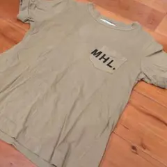 MHL. ブラウン 半袖Tシャツ ポケット付き　サイズⅢ　Ｌサイズ