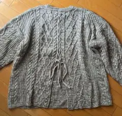 MURUA ケーブル編み オーバーサイズ長袖ニット