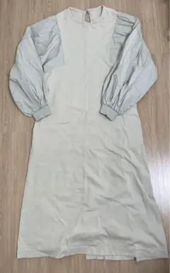 ローリーズファーム　アイボリー バルーンスリーブ ロングワンピース