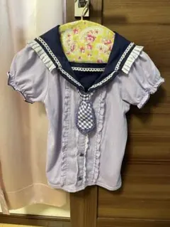セーラー襟 Tシャツ ラベンダーのサムネイル