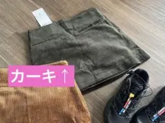 ZARA コーデュロイ地ミニスカート　ＸＳ　カーキ