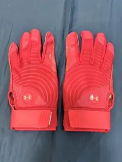 【Mサイズ】Under Armour バッティング用手袋 レッド