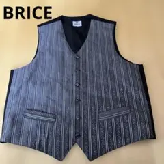 BRICE ブラックストライプ ベスト サイズ4 花柄　レトロ　値下げ