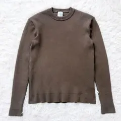 seven ten セブンテンベーシックリブニット　ブラウン　春ニット　丸首のサムネイル
