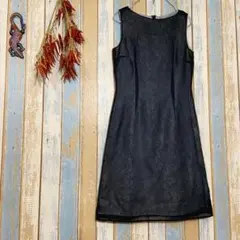 レディース　ワンピース　ブラックワンピ　薄生地　上品な　エレガント　シアー　黒