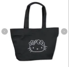 サンリオ ハローキティ　トートバッグ　黒　ラインストーン しまむら