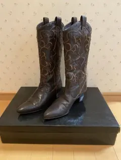 インゲボルグ　Mサイズ22.5〜23.0cm　ウエスタンブーツ レディース　刺繍