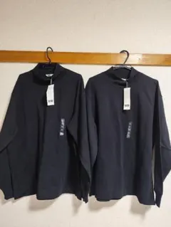 UNIQLO ブラッシュドモックネックT 長袖 2枚新品　2枚中古合計4枚 XLのサムネイル