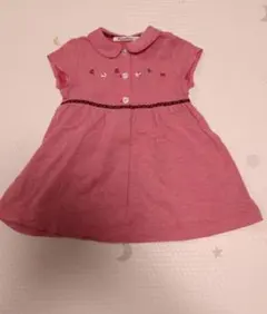 ファミリア 鹿の子 ワンピース 赤 90