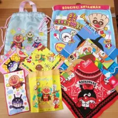 アンパンマン ランチョンマット マルチクロス ハンカチ フェイスタオル 巾着