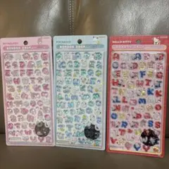 ボンボンドロップシール　サンリオ　もじ　マイメロディ　ポチャッコ　ハローキティ