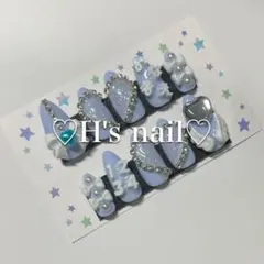 ゆめかわ・量産型・地雷系・羽・名前・記念日ネイルチップ