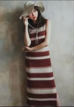 2025年最新】cotton striped ribbed knit dressの人気アイテム