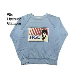 希少　90s hysteric glamour スウェット　パロディ　古着　水色のサムネイル