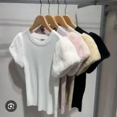 INGNI★美品★ファースリーブ半袖ニット