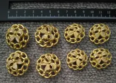 ゴールド装飾ボタン8個セット