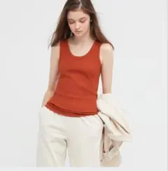 【UNIQLO】リブタンクトップ M