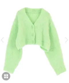 【新品】titivate クロップドニットカーディガン ショート丈 グリーン