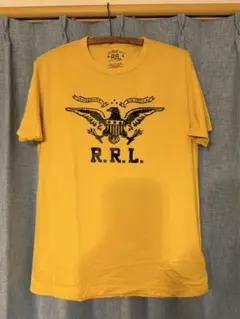 美品 キリン一番絞り豊川悦司着用 RRL トラックプリントTシャツ 白×黒