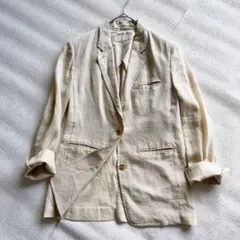 Ballsey リネン テーラードジャケット【36】背抜き　ベージュ　日本製