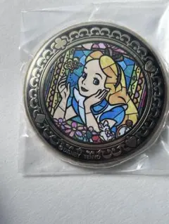 Disney ディズニー 缶バッジ 24金メッキ アリス プリンセス