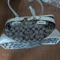 Coach トートバッグ ベージュ/ホワイト