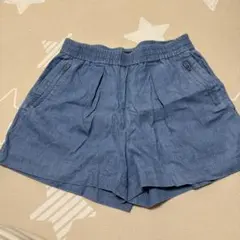デニム調ショートパンツ ウエストゴム