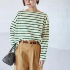 ジャーナルスタンダードレリュームUSAコットンボーダーTEE