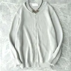 503 ヒューマンウーマン コットン ニット ブルゾン カーディガン ジャケット