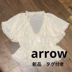 arrow アロー　フリル　ブラウス　チュニック　半袖　レディース　トップスのサムネイル