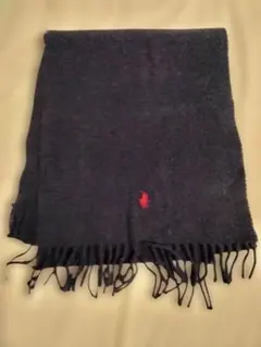 【Polo Ralph Lauren】ウールマフラー ネイビー色