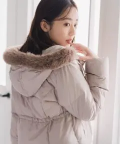 【新品未開封】2025秋冬新作 グログランリボンフードショートダウン