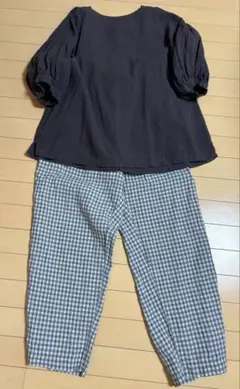 ネストローブ　リネンチェックパンツのサムネイル