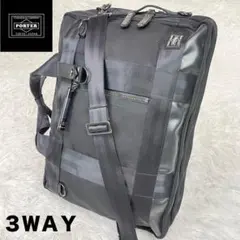 美品✨PORTER✨3WAY✨リュック✨ビジネスバッグ✨HEAT✨2層✨A4✨黒